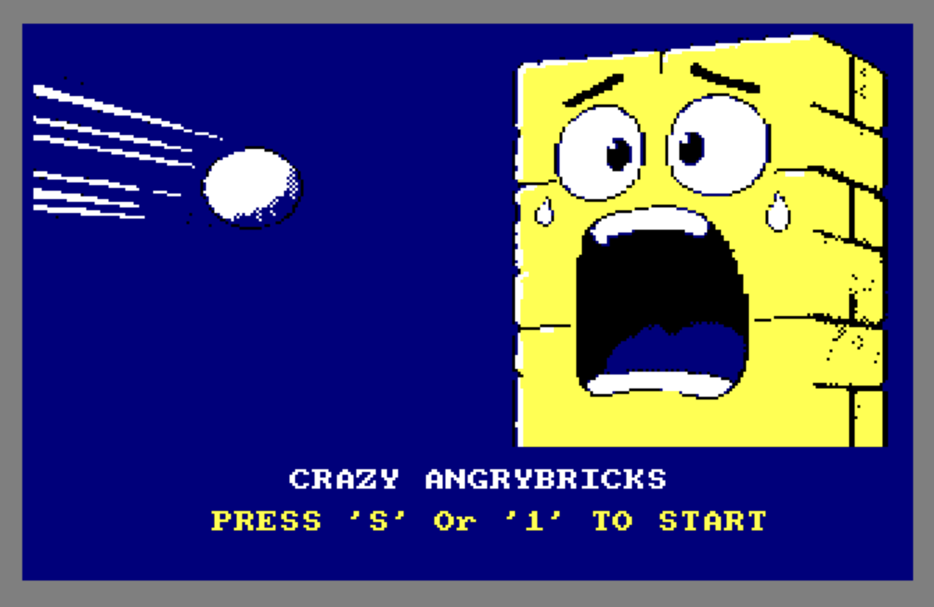 Crazy AngryBricks Title Screen
